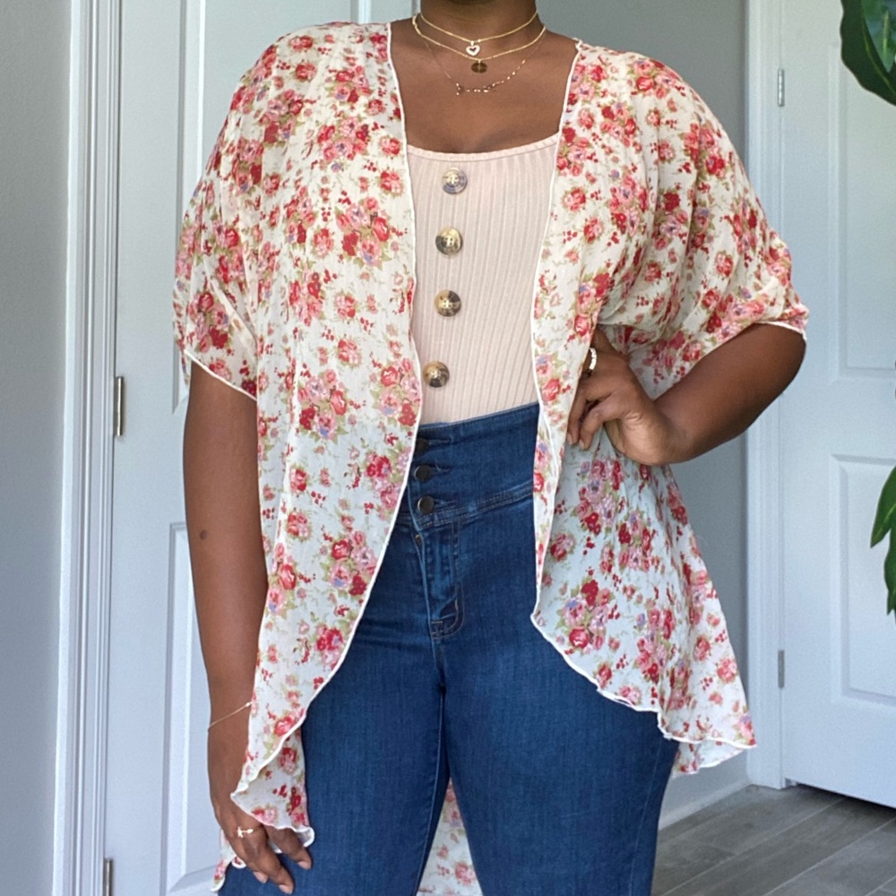 Charlotte Russe floral kimono